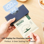 Mini Sellador de Bolsas de Plástico, Máquina Selladora de Bolsas Térmica Portátil Recargable, Sellador Térmico para Empaque de Alimentos