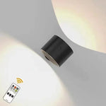Lámpara Led de pared de doble cabezal con Control remoto táctil, luz nocturna portátil inalámbrica con recarga USB giratoria 360 para lectura de dormitorio