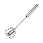 Batidor de huevos semiautomático, batidor de huevos de acero inoxidable 304, mezclador Manual, agitador de huevos giratorio automático, herramientas de cocina para huevos