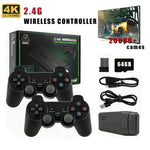 Mando de Videojuegos Inalámbrico 2.4G con Doble Joystick, Consola de Juegos 4K, Más de 20000 Juegos, Retro, Regalo de Acción de Gracias