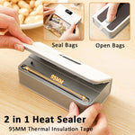 Mini Sellador de Bolsas de Plástico, Máquina Selladora de Bolsas Térmica Portátil Recargable, Sellador Térmico para Empaque de Alimentos